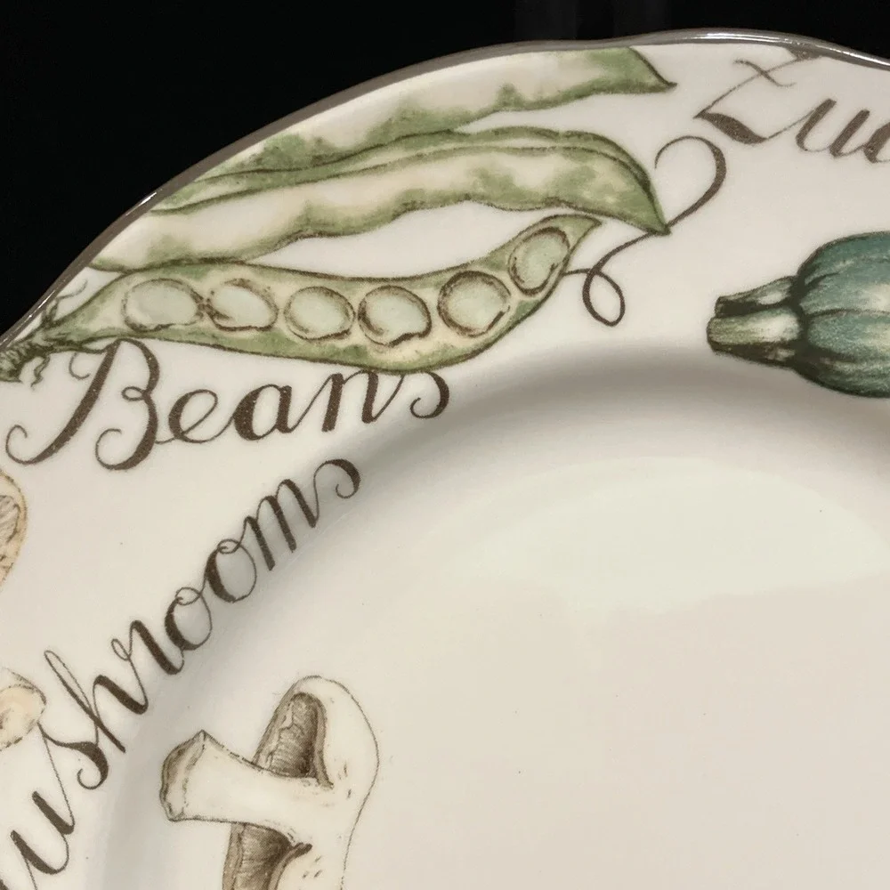 Franciscan Vegetable Medley Bread Plates Set of 2 VTG 1995 England 6 1/8 inch